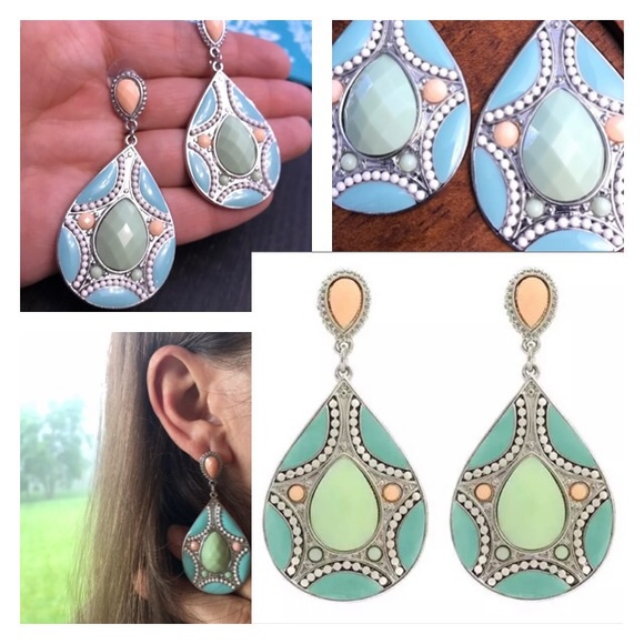 💙💎Beautiful Pastel Statement Earrings💎💙 NEW! - Picture 7 of 8